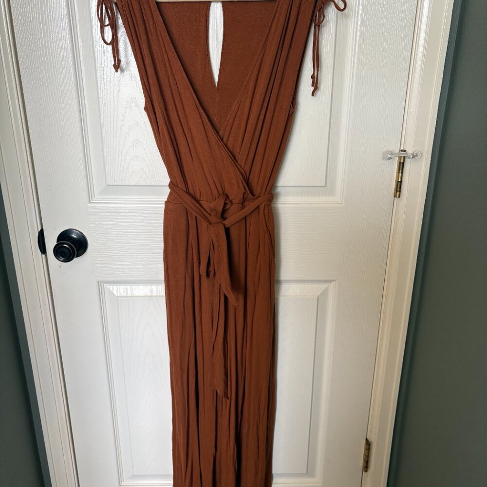Burnt Orange Anthropologie Moulinette Soeurs Alisande Jumpsuit Small